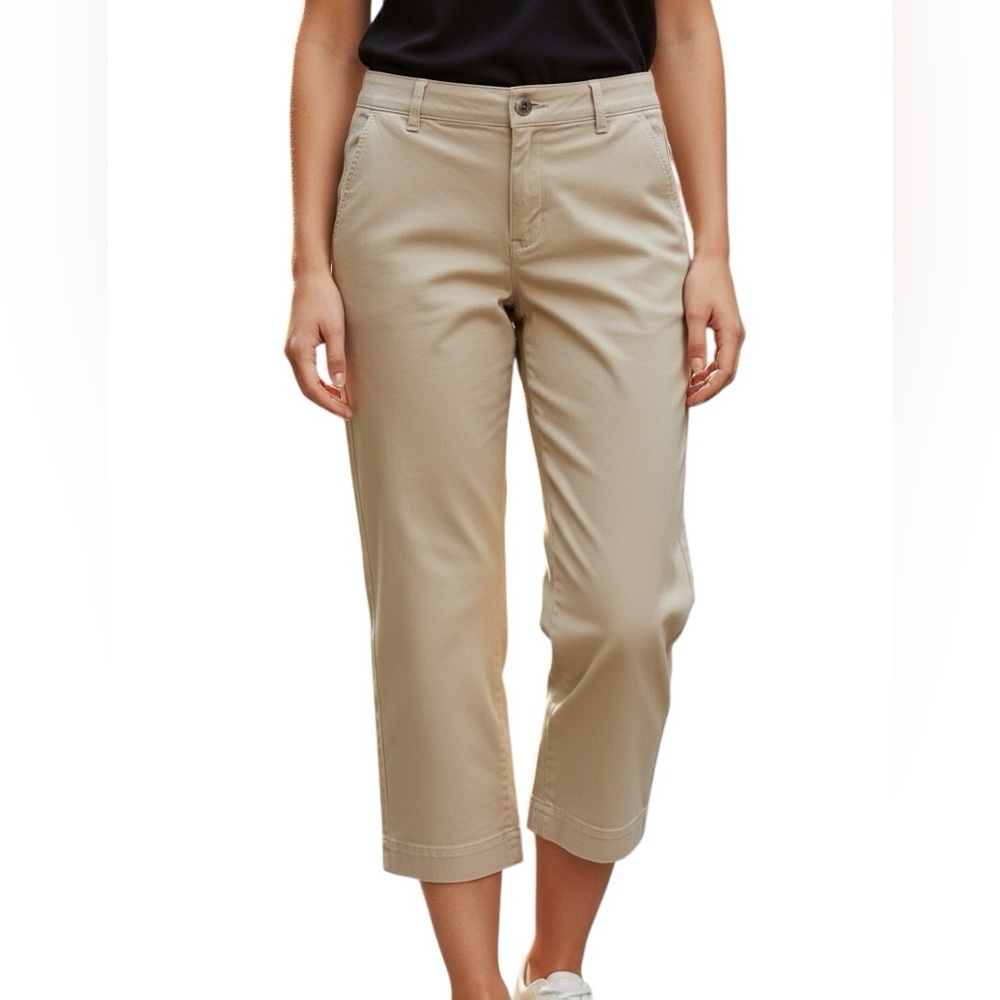 GAP Capri Pants Light Beige Size 0 Petite Pockets Neutral